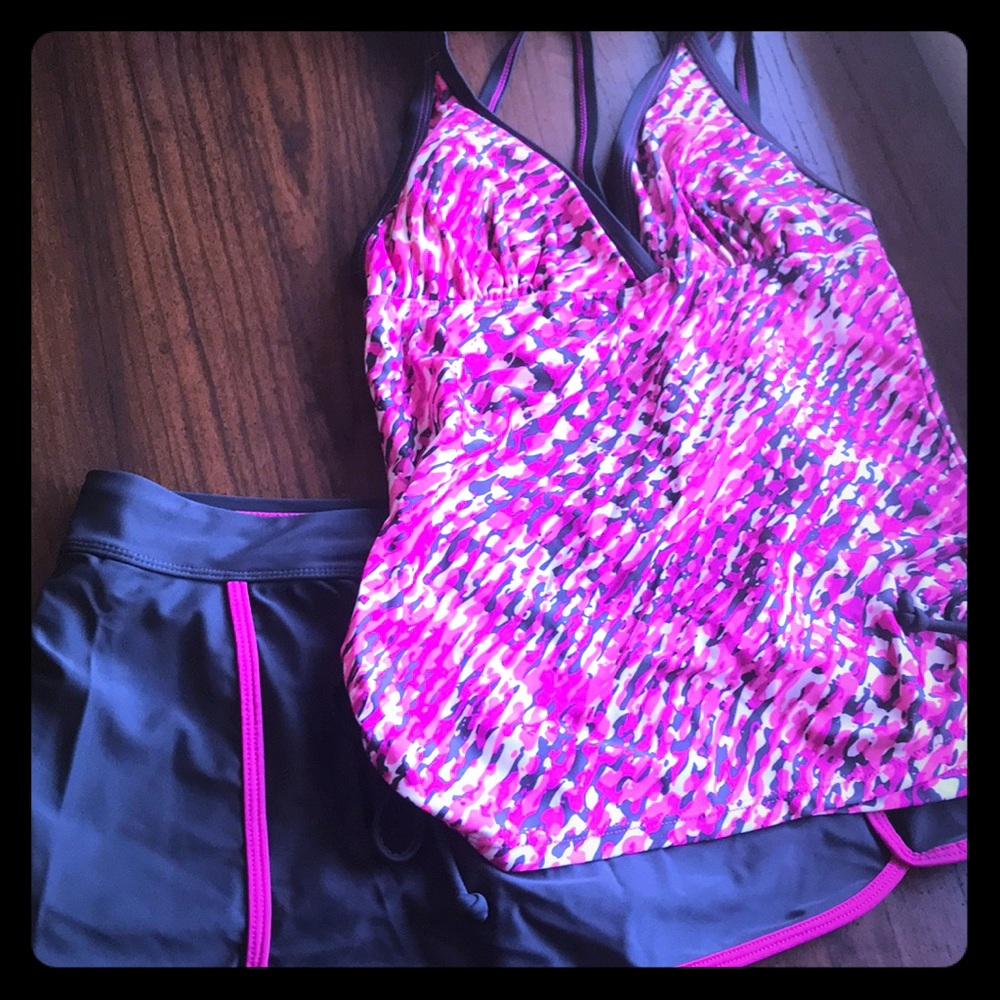 EUC Takini top and swim skort bottoms